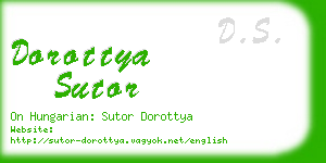 dorottya sutor business card